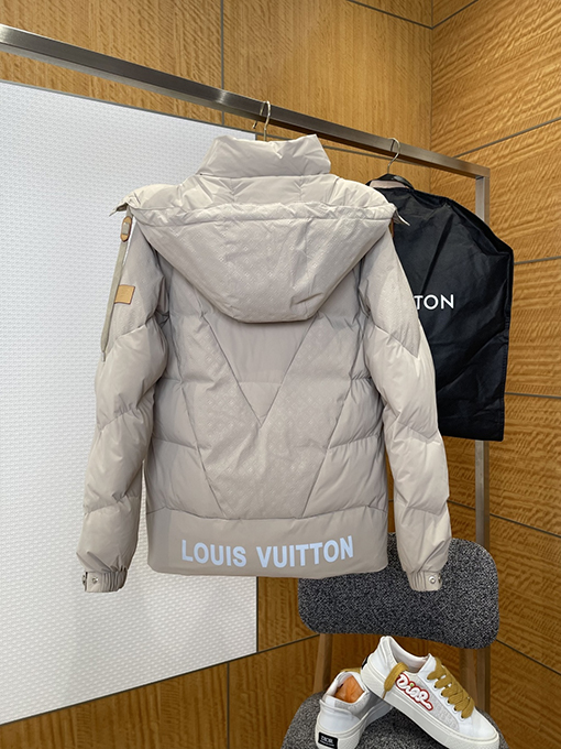 ルイヴィトン LOUIS VUITTON 取り外し可能な袖パッチフードダウンジャケット