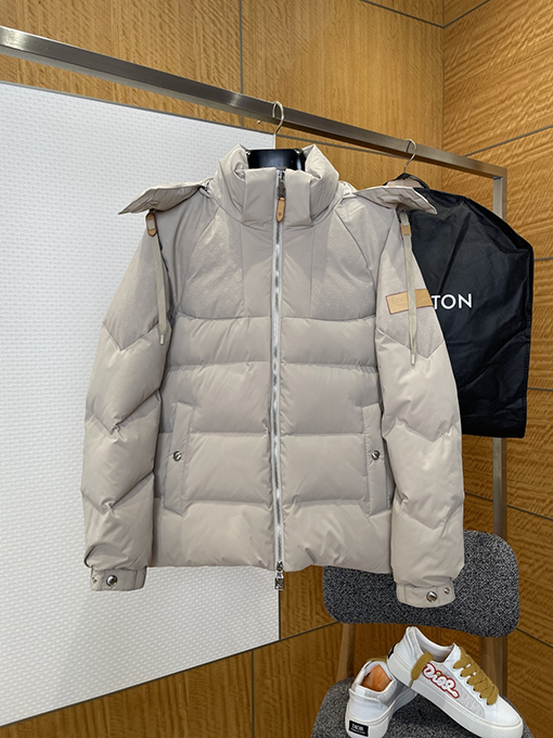 ルイヴィトン LOUIS VUITTON 取り外し可能な袖パッチフードダウンジャケット