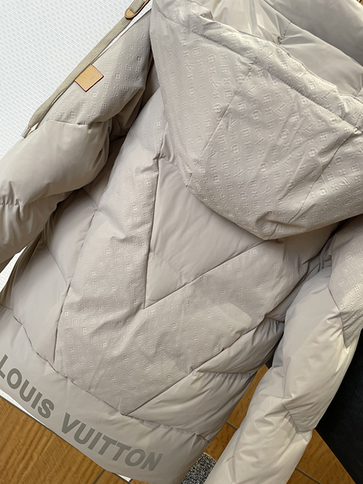 ルイヴィトン LOUIS VUITTON 取り外し可能な袖パッチフードダウンジャケット