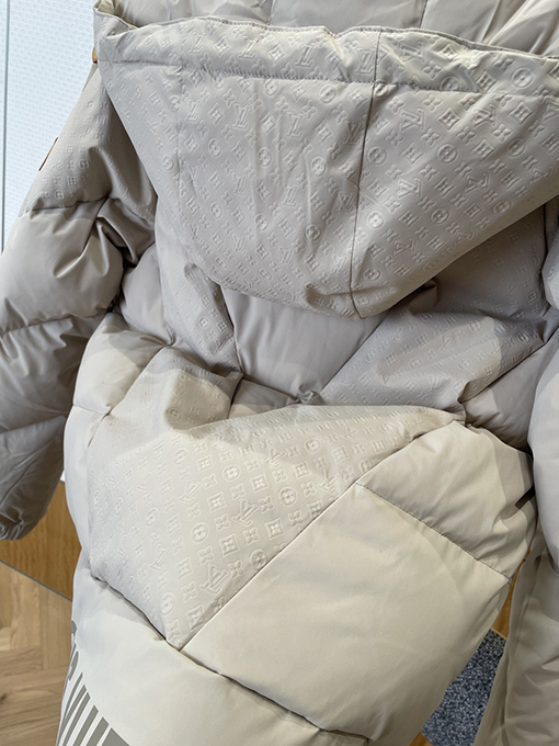 ルイヴィトン LOUIS VUITTON 取り外し可能な袖パッチフードダウンジャケット