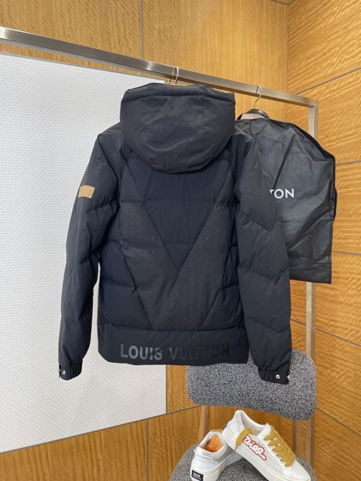 ルイヴィトン LOUIS VUITTON 取り外し可能な袖パッチフードダウンジャケット