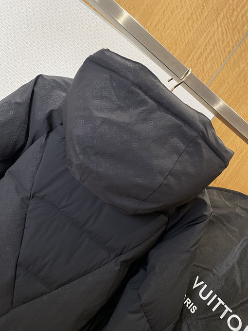 ルイヴィトン LOUIS VUITTON 取り外し可能な袖パッチフードダウンジャケット