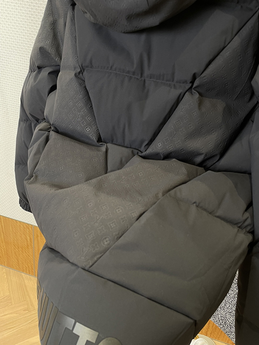 ルイヴィトン LOUIS VUITTON 取り外し可能な袖パッチフードダウンジャケット