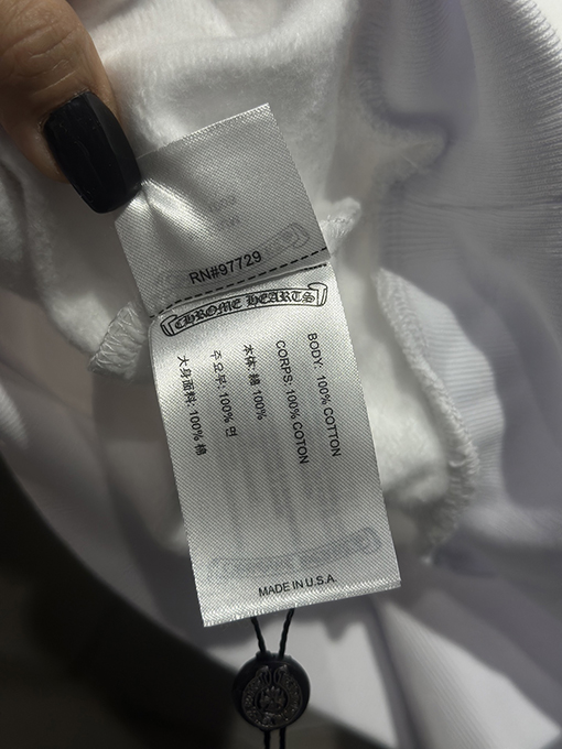 クロムハーツ Mattyboy 馬蹄形のユニコーンアームのピンクと白のフード付きスウェットシャツ