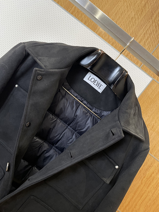 ロエベ ポケット刺繍スエードワークジャケット