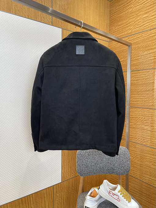 ロエベ ポケット刺繍スエードワークジャケット