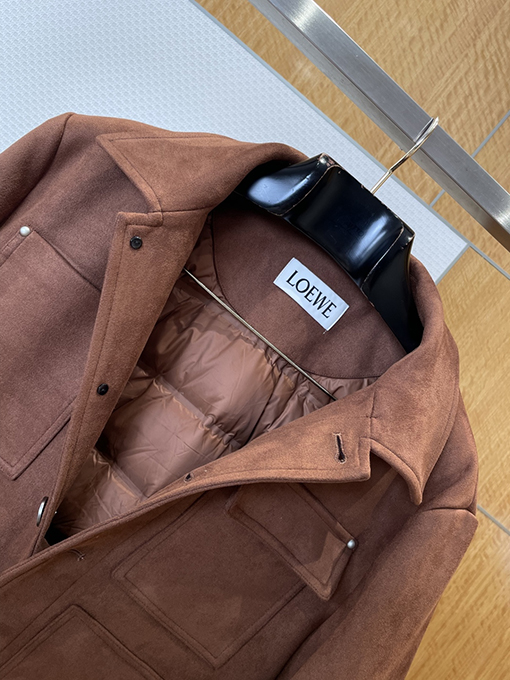 ロエベ ポケット刺繍スエードワークジャケット