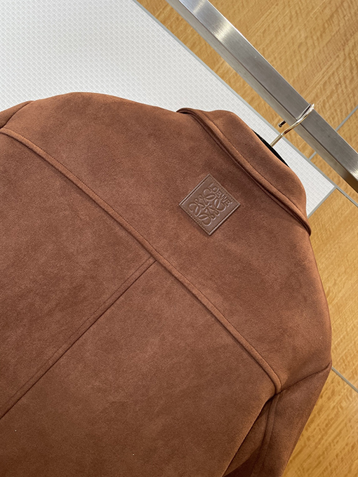 ロエベ ポケット刺繍スエードワークジャケット