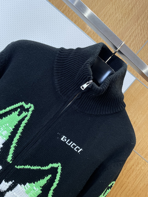 グッチスーパーコピー Gucci ハイネックジャカードニットジップアップジャケット