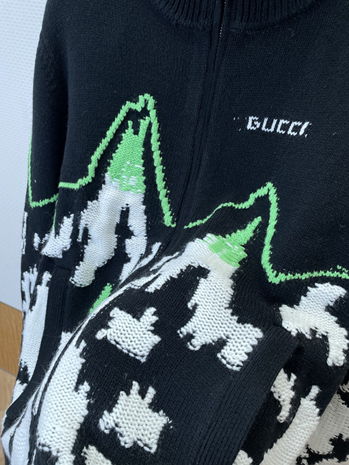 グッチスーパーコピー Gucci ハイネックジャカードニットジップアップジャケット