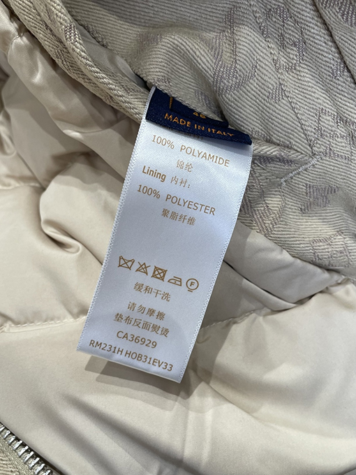 ルイヴィトン 全面プリントのフード付きデニムコットンジャケット