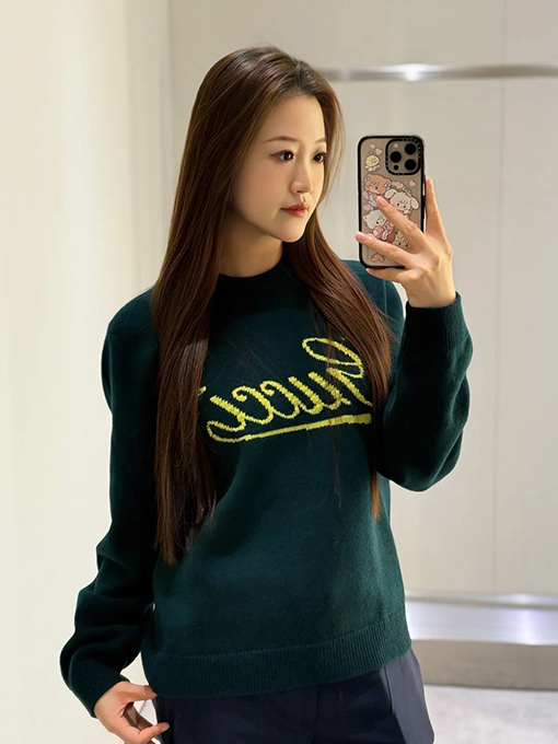 グッチコピー レタージャカードクルーネックニットセーター