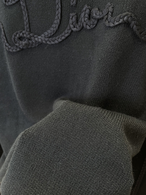 ディオール 文字刺繍ニットジップアップジャケット