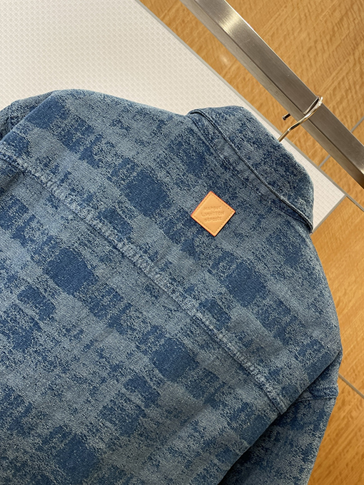 ルイヴィトン ジャカードグラデーションデニム半袖シャツ