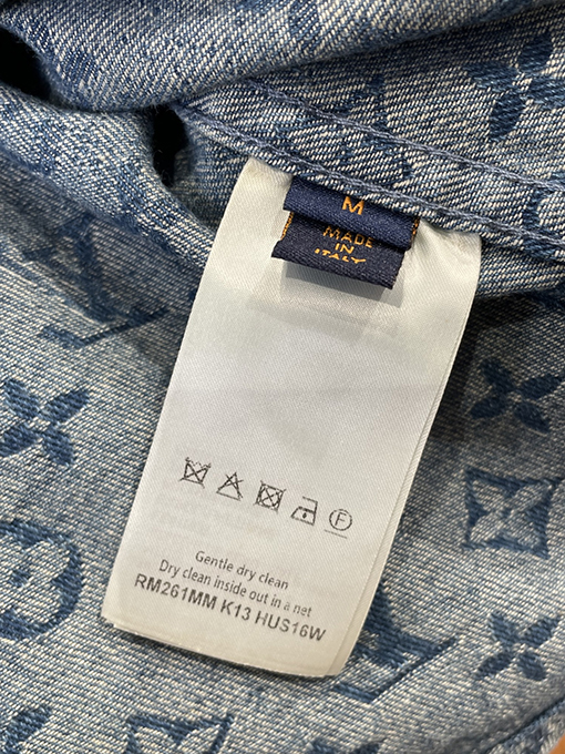 ルイヴィトン ジャカードグラデーションデニム半袖シャツ