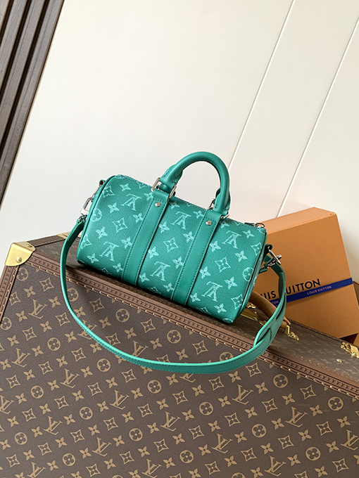 ルイヴィトンコピー Keepall Bandoulière Monogram Surfin 夏のレトロハンドバッグ M12684