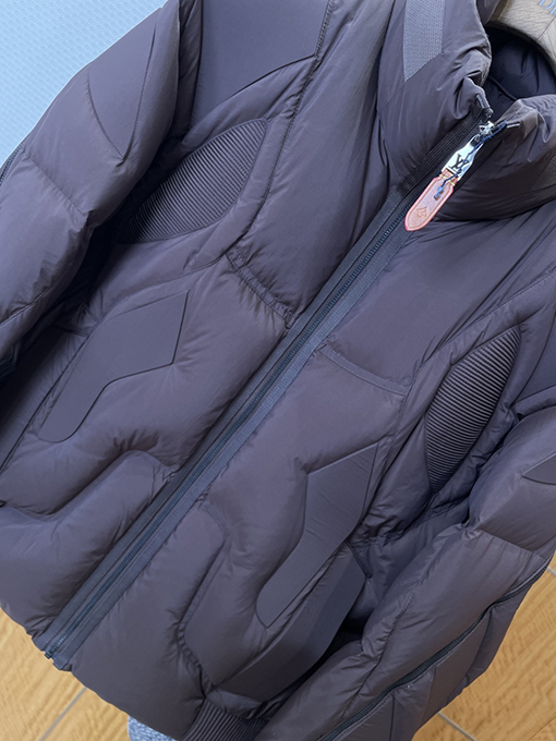 ルイヴィトン LOUIS VUITTON レザーラベルスタンドカラーダウンジャケット