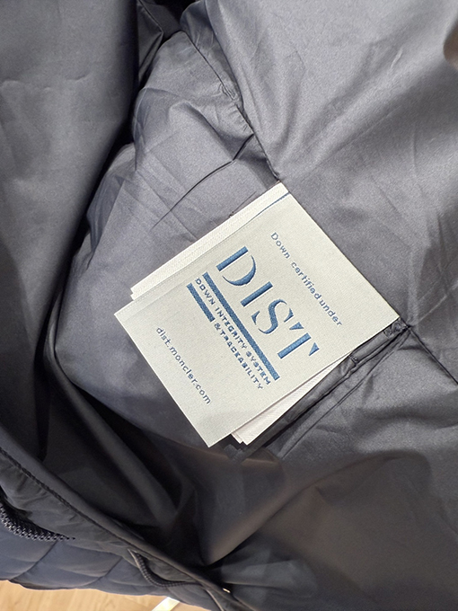 モンクレール ダイヤモンド柄スタンドカラーコットンコート