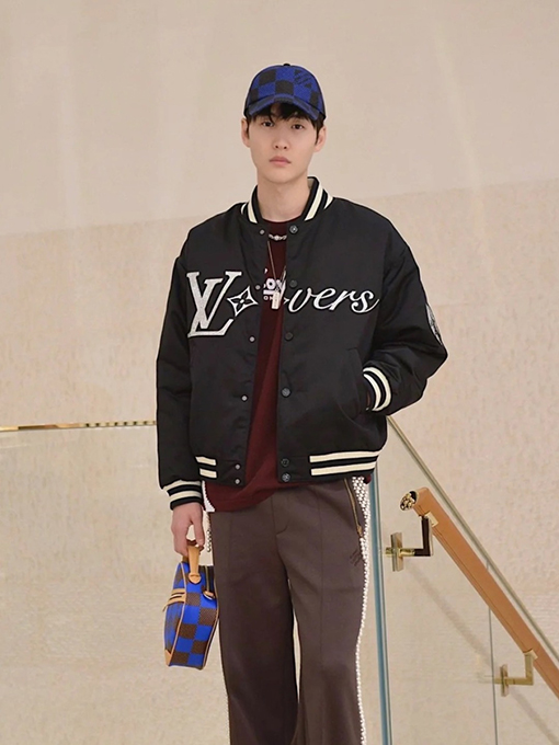 ルイヴィトン カラーダイヤモンドパッチコットンパディングジャケット