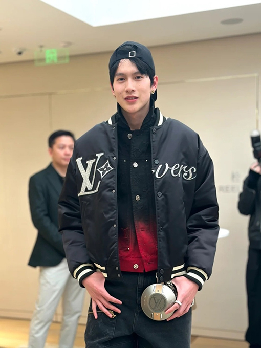 ルイヴィトン カラーダイヤモンドパッチコットンパディングジャケット