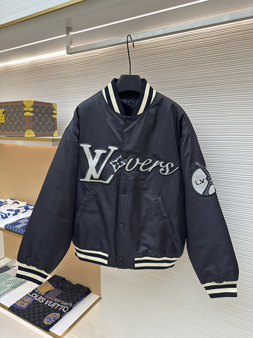 ルイヴィトン カラーダイヤモンドパッチコットンパディングジャケット