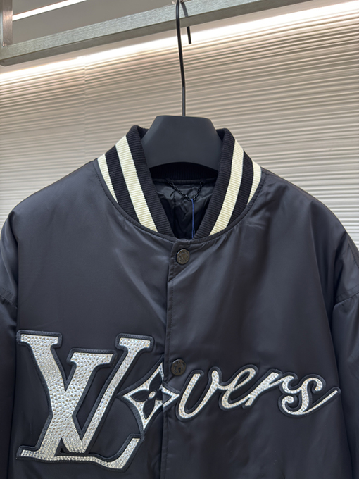 ルイヴィトン カラーダイヤモンドパッチコットンパディングジャケット