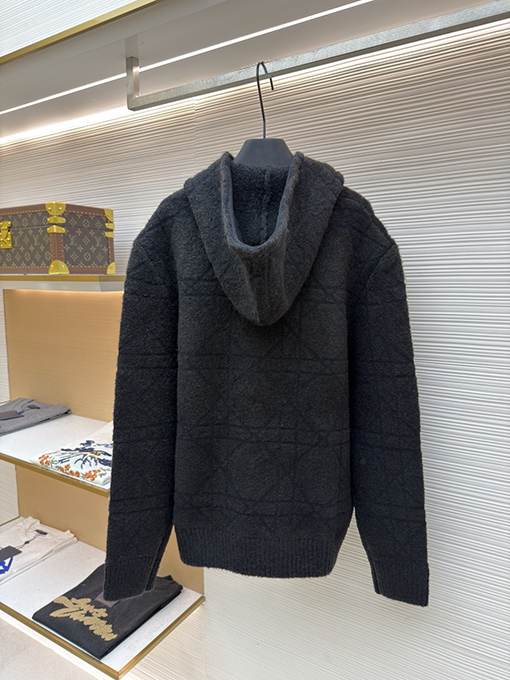 ディオール ダイヤモンド柄ジャカードニットパーカー