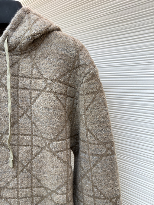 ディオール ダイヤモンド柄ジャカードニットパーカー