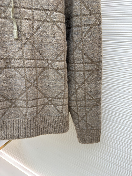 ディオール ダイヤモンド柄ジャカードニットパーカー