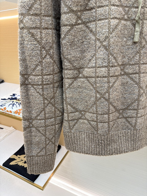 ディオール ダイヤモンド柄ジャカードニットパーカー