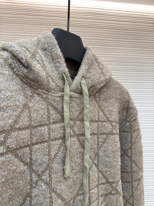 ディオール ダイヤモンド柄ジャカードニットパーカー