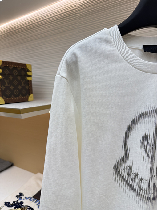 モンクレールスーパーコピー クルーネックプリントのカジュアル長袖スウェットシャツ