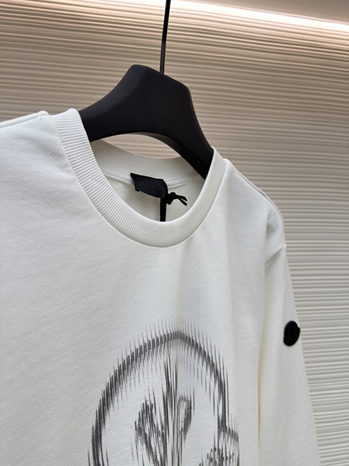 モンクレールスーパーコピー クルーネックプリントのカジュアル長袖スウェットシャツ