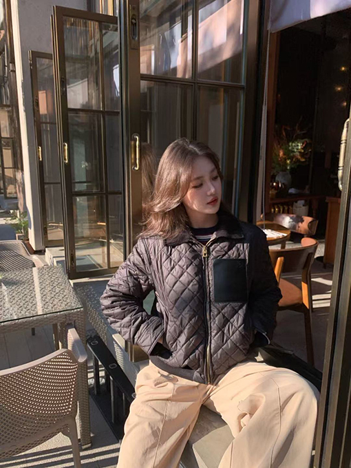 ロエベ ダイヤモンド柄シープスキンダウンジャケット