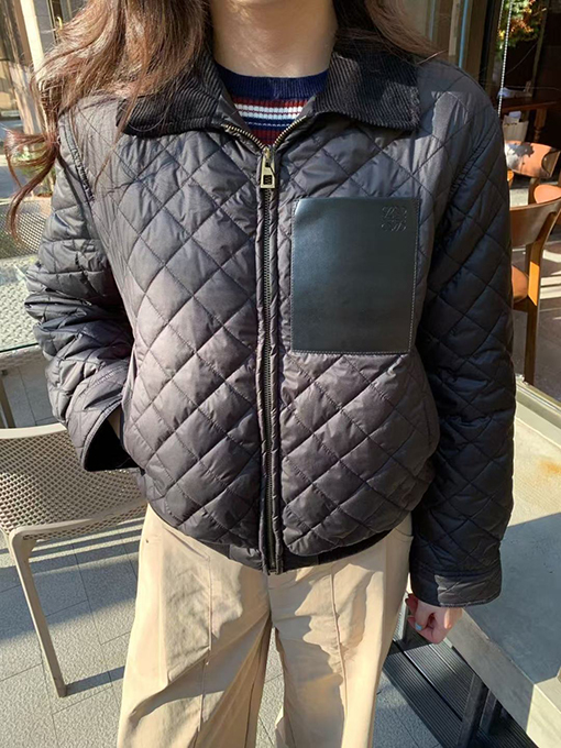 ロエベ ダイヤモンド柄シープスキンダウンジャケット