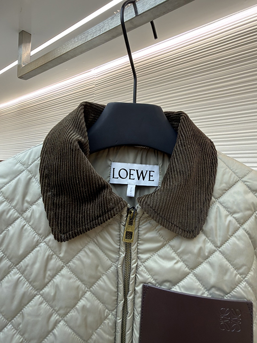 ロエベ ダイヤモンド柄シープスキンダウンジャケット