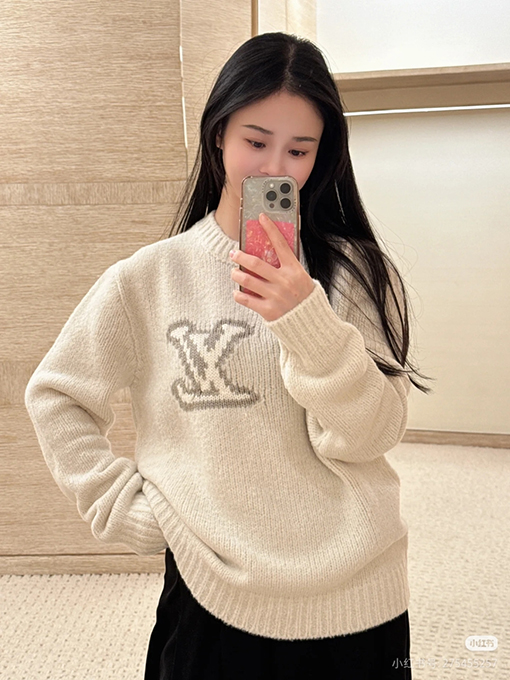 ルイヴィトンコピー 両面インターシャセーター