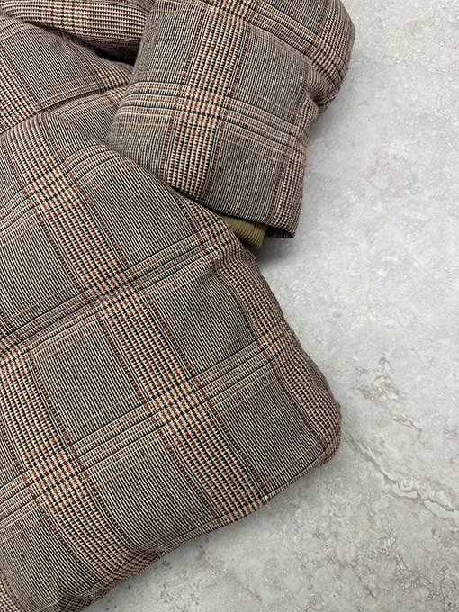 ルイヴィトンスーパーコピー レザーラベルチェック柄ダウンジャケット