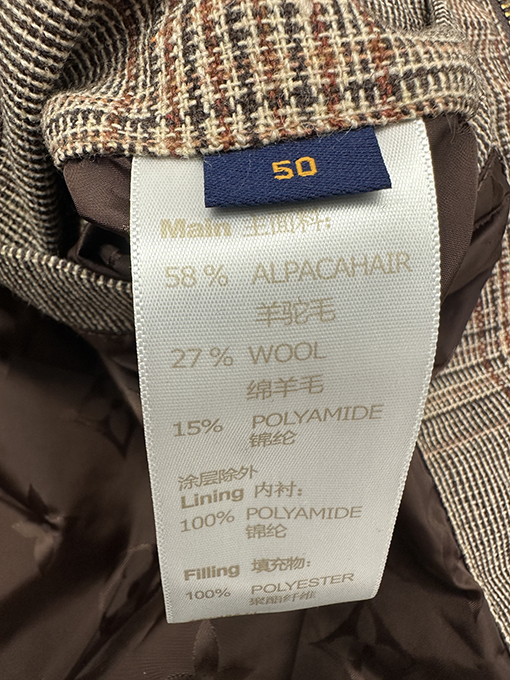 ルイヴィトンスーパーコピー レザーラベルチェック柄ダウンジャケット