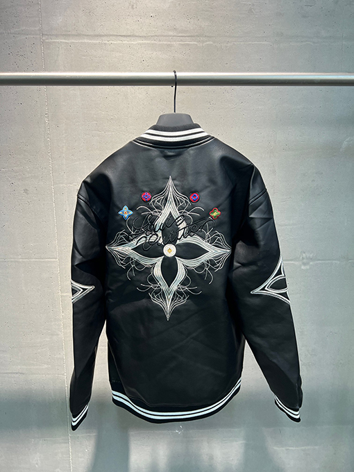 ルイヴィトン 新しい刺繍レザージャケット