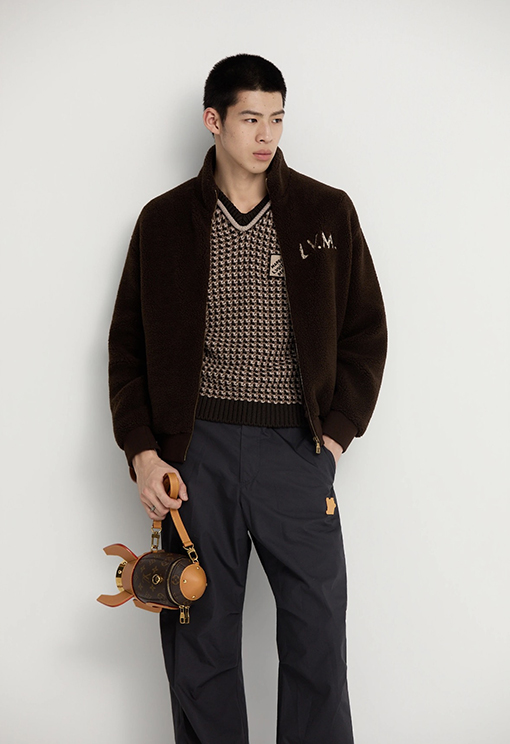 ルイヴィトン LOUIS VUITTON レター刺繍ジッパーテディジャケット