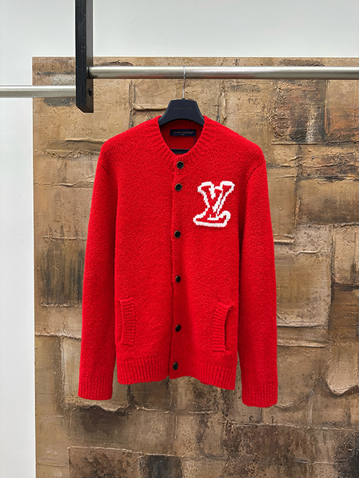ルイヴィトン LV インターシャニットカーディガン