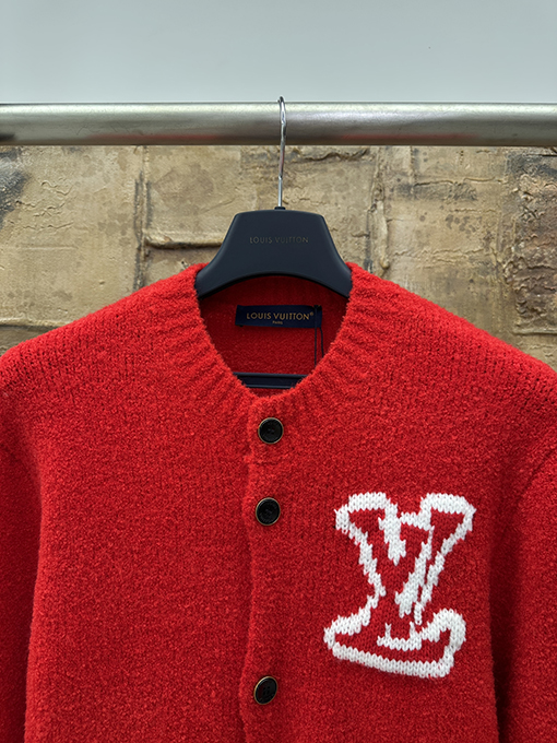 ルイヴィトン LV インターシャニットカーディガン