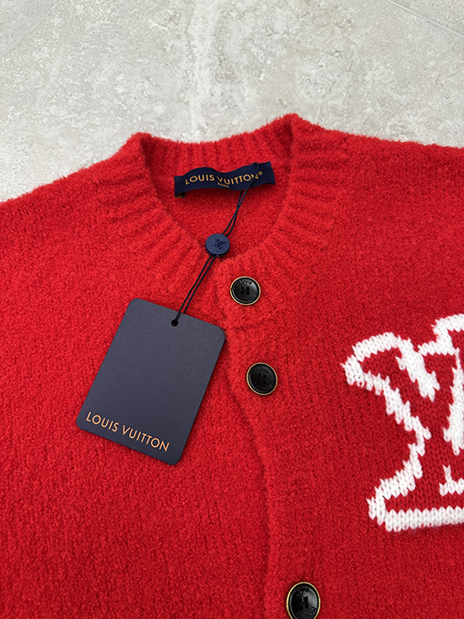 ルイヴィトン LV インターシャニットカーディガン