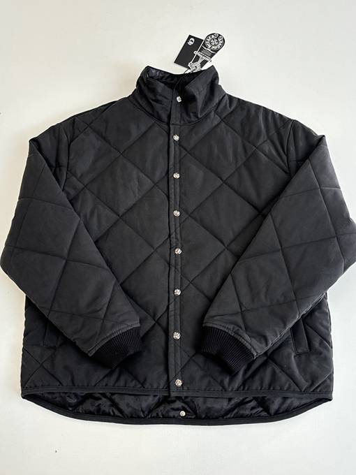 クロムハーツコピー ダイヤモンド柄キルティングコットンコート