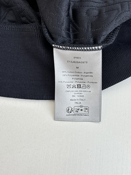 ディオール Carry Over Oblique コットン混紡の無地ジャカードフード付きスウェットシャツシリーズ