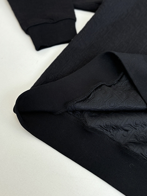 ディオール Carry Over Oblique コットン混紡の無地ジャカードフード付きスウェットシャツシリーズ