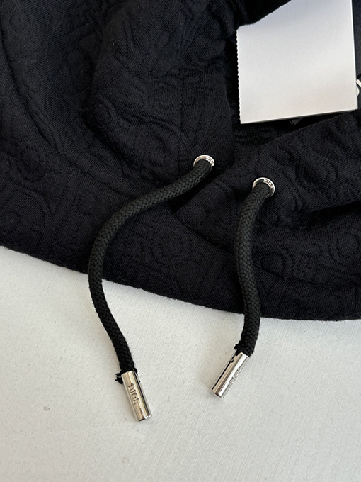 ディオール Carry Over Oblique コットン混紡の無地ジャカードフード付きスウェットシャツシリーズ