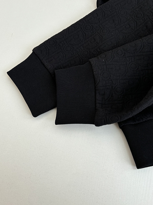 ディオール Carry Over Oblique コットン混紡の無地ジャカードフード付きスウェットシャツシリーズ