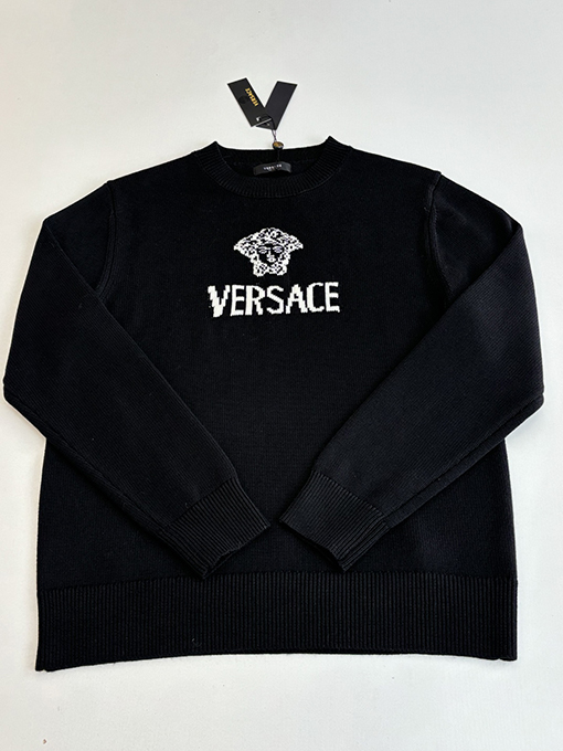 ヴェルサーチ メデューサロゴクルーネックニットセーター